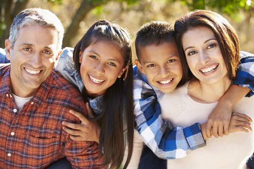 Hispanic family portrait